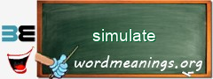 WordMeaning blackboard for simulate